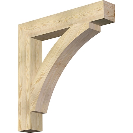 Ekena Millwork Thorton Block Rough Sawn Bracket, Douglas Fir, 6"W x 38"D x 38"H BKT06X38X38THR05RDF